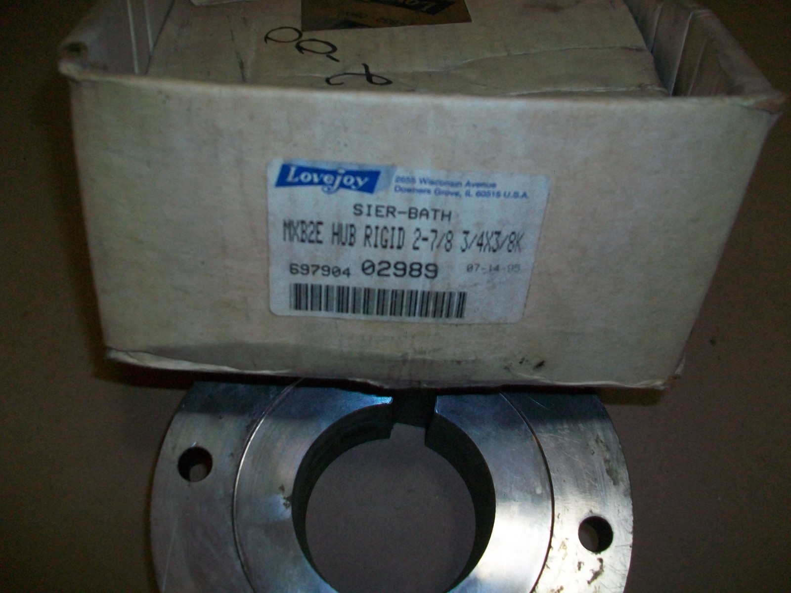 Love Joy Sier-Bath MXB2E Hub – Rigid 2 7/8 3/4X 3/8K 02989 NEW