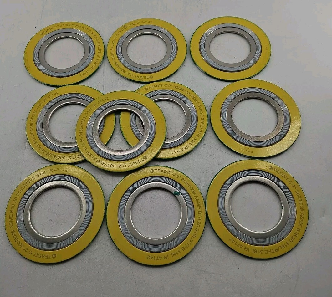 Teadit – 2″ Spiral Wound Gasket – 300/600# – 316L – Lot of 10