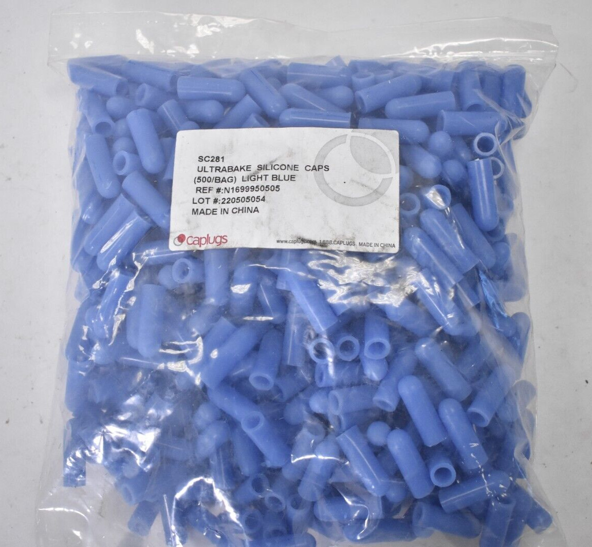 Caplugs Ultrabake Silicone Caps 500 Pack Light Blue SC281 Protective Units