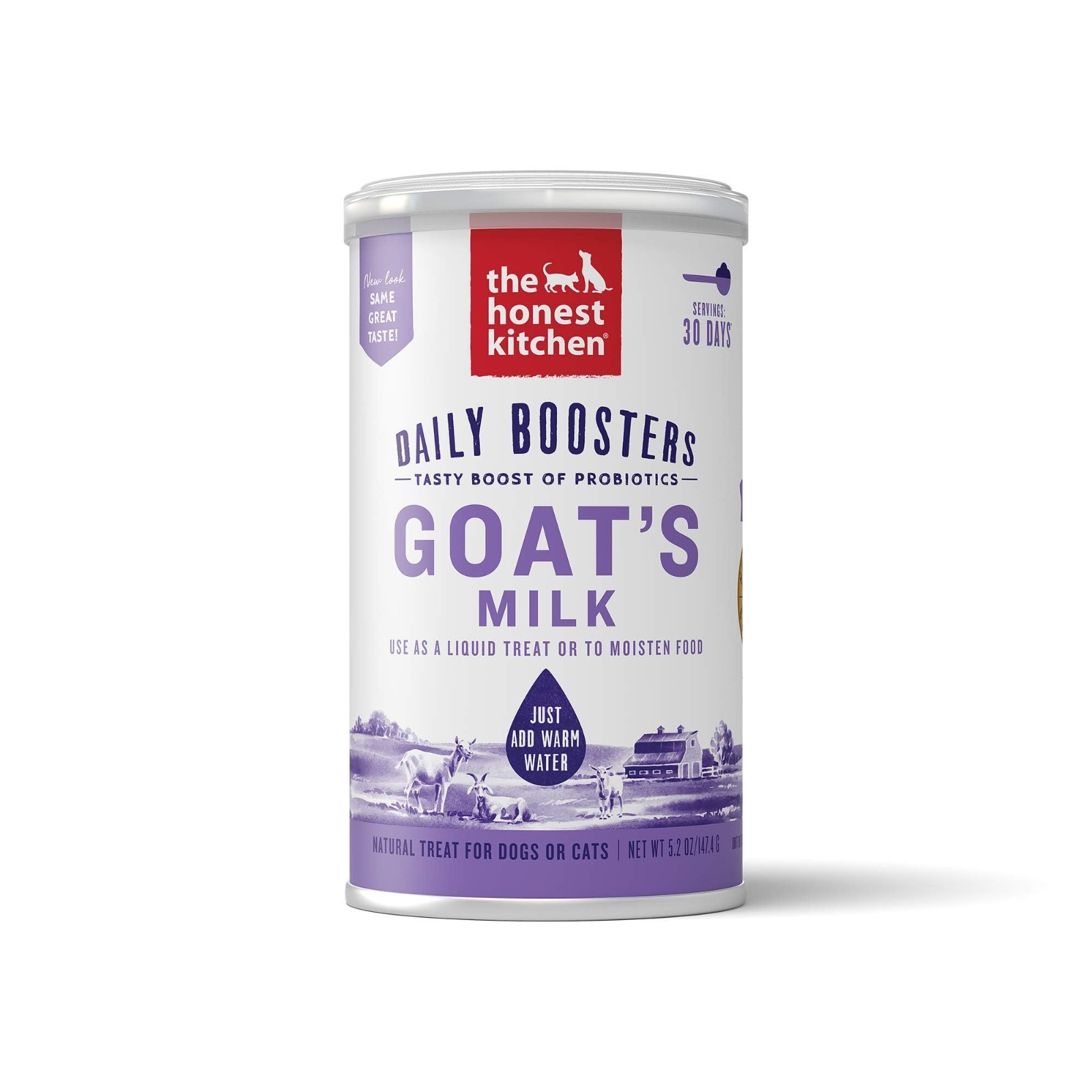 The Honest Kitchen Human Grade Instant Goat’s Milk with Probiotics, 5.2oz(4PACK)