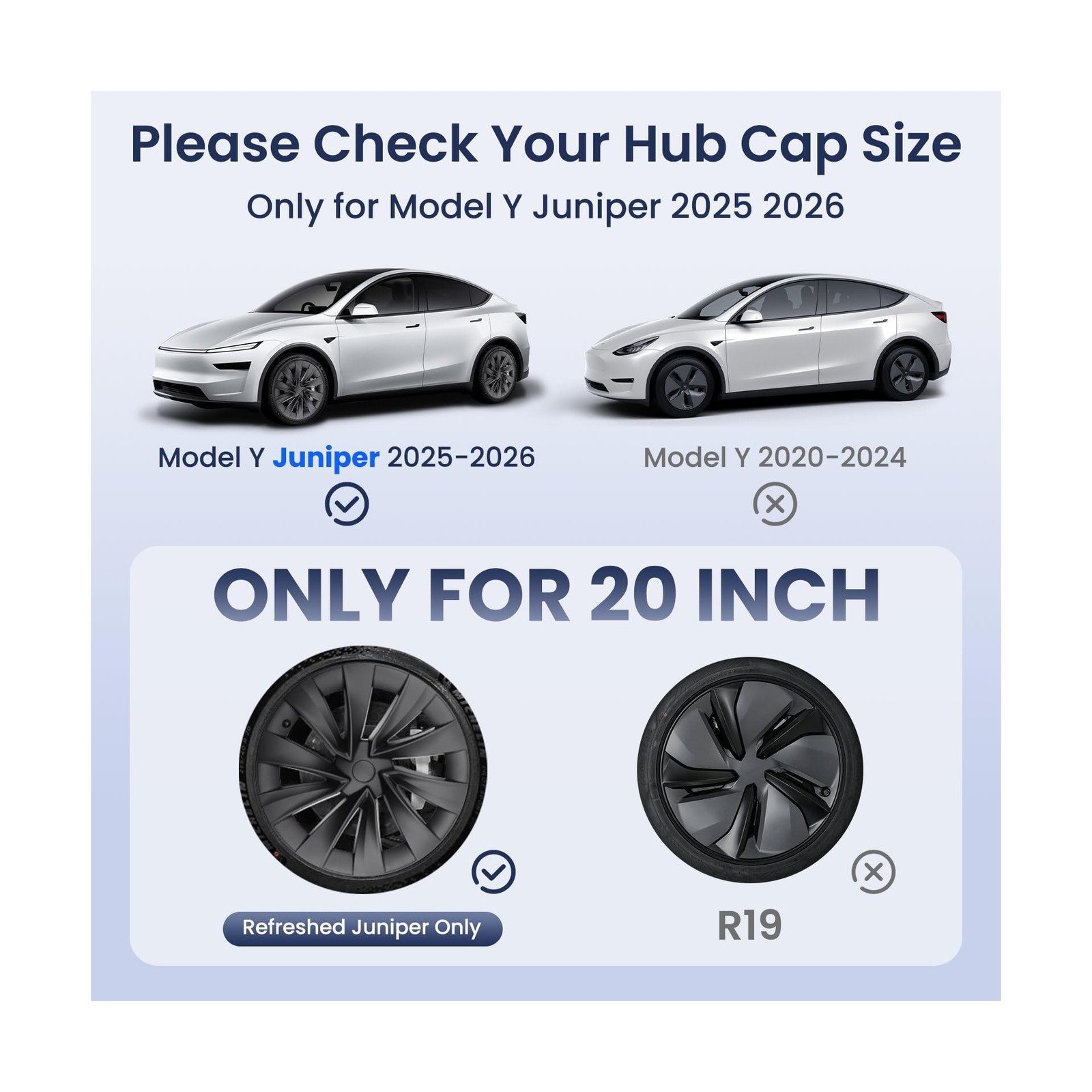 Model Y Wheel Covers 20 inch Juniper Helix 2.0 2025 2026, 20″ Matte Black Whe…