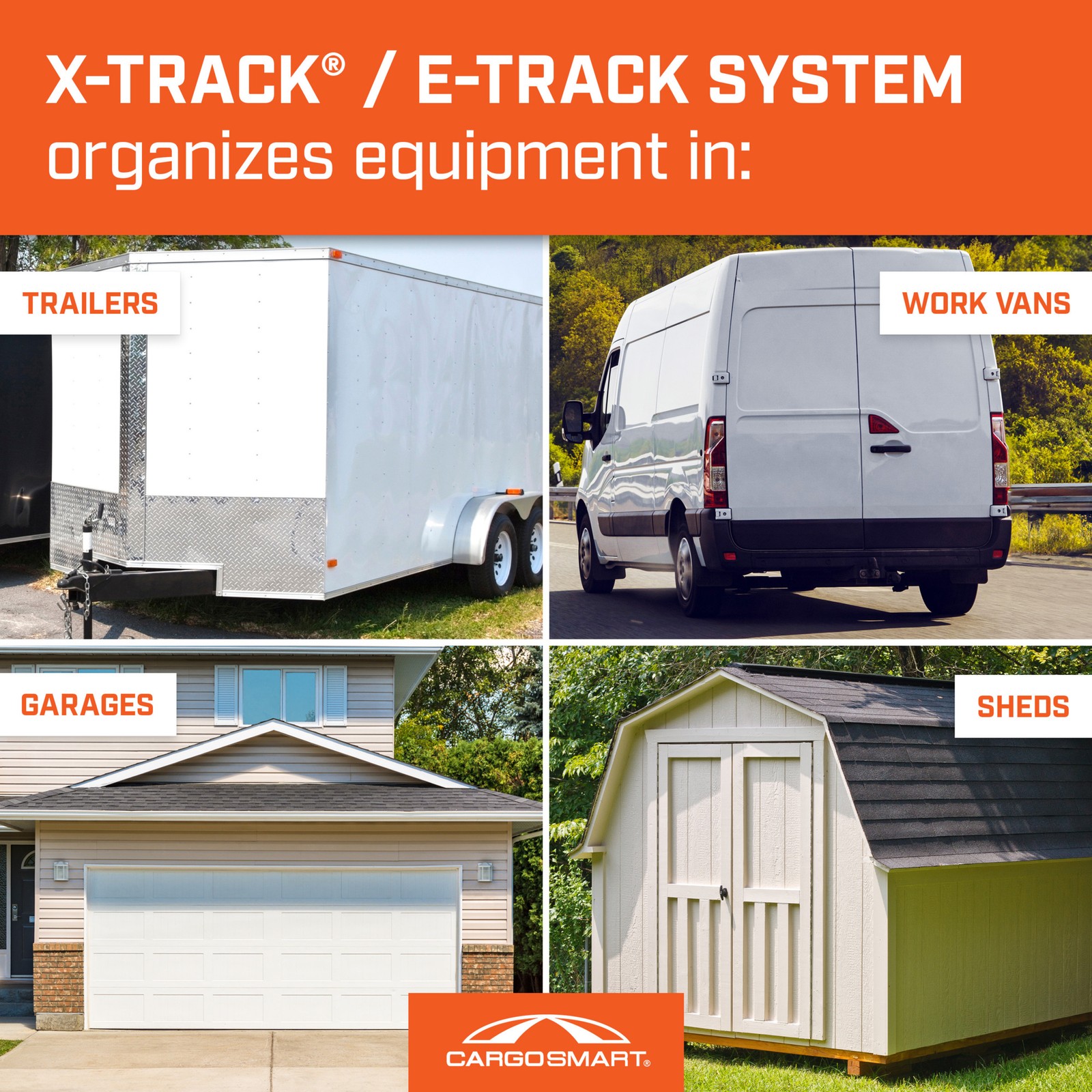 CargoSmart E-Track Rail, 60in., Matte Black, Model# 6650