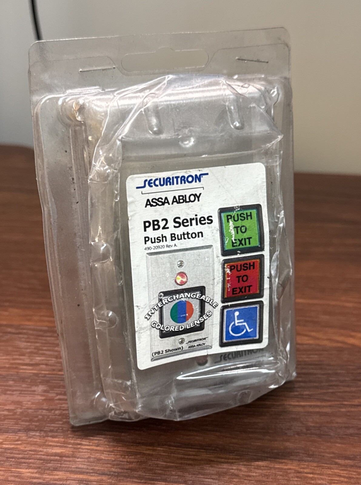 Securitron PB2E Push Button Momentary Single Gang ASSA Abloy