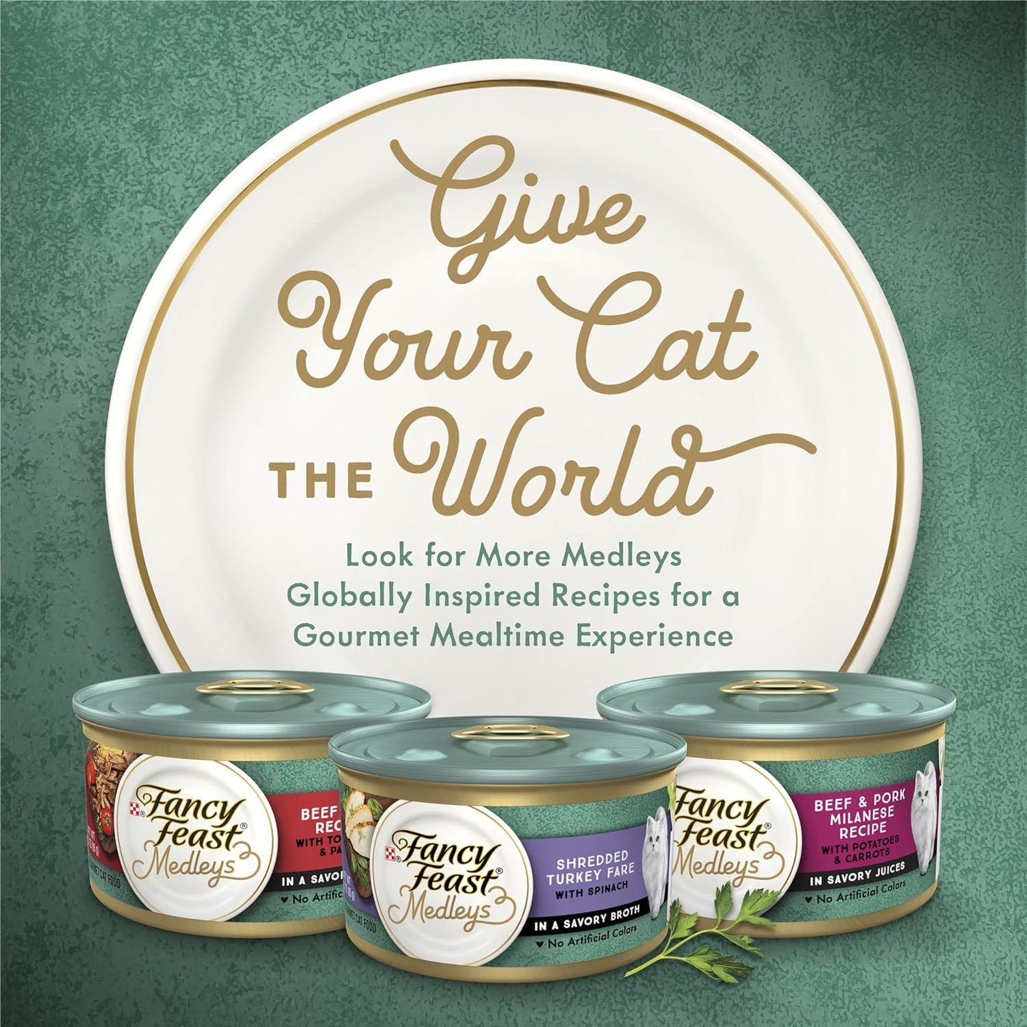 5 Pack – Fancy Feast Medleys Adult Cat Wet Food, Primavera Collection,3oz x 12ct