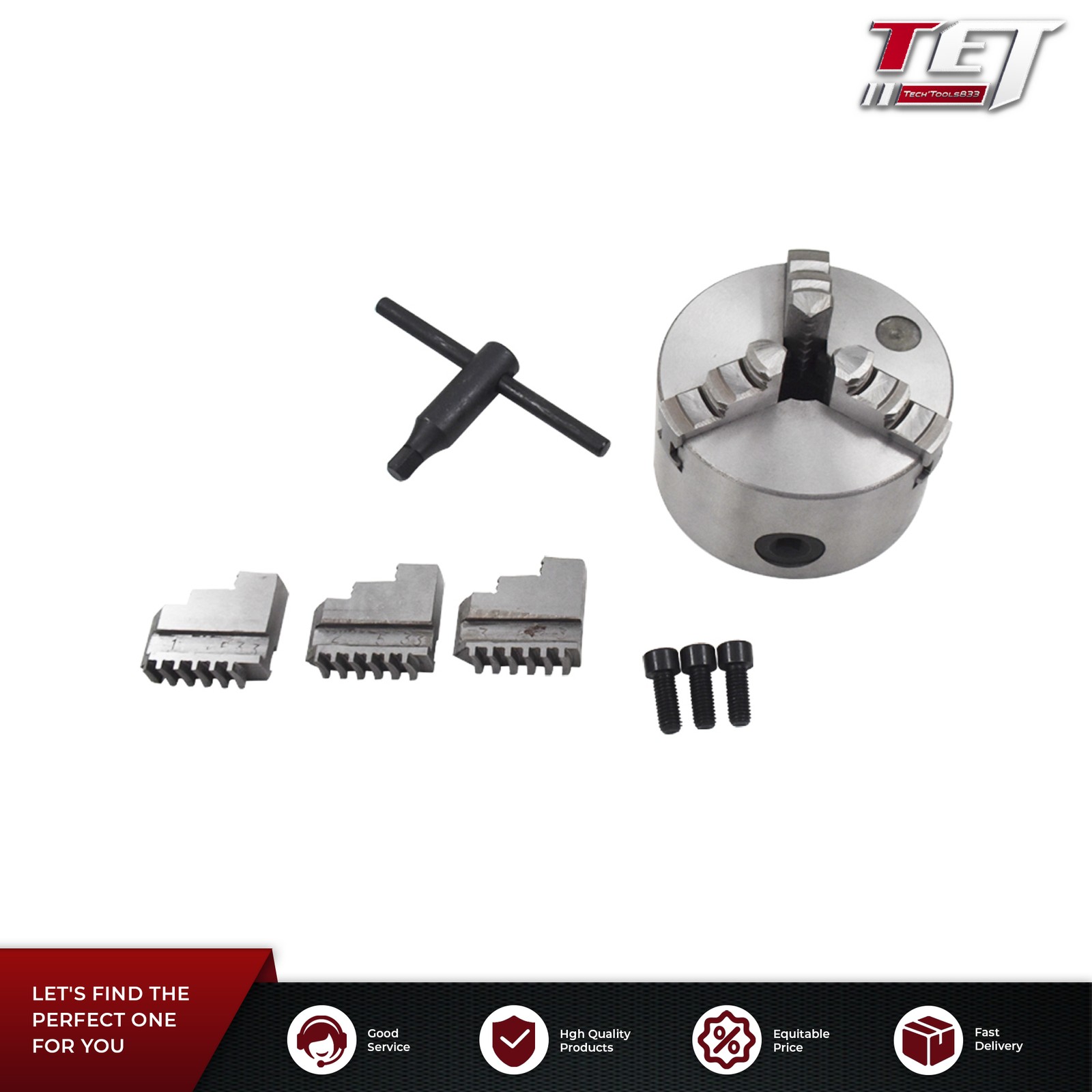 For CNC Drilling Milling Machine K11-100 Self Centering Lathe Chuck 4 Inch 3 Jaw