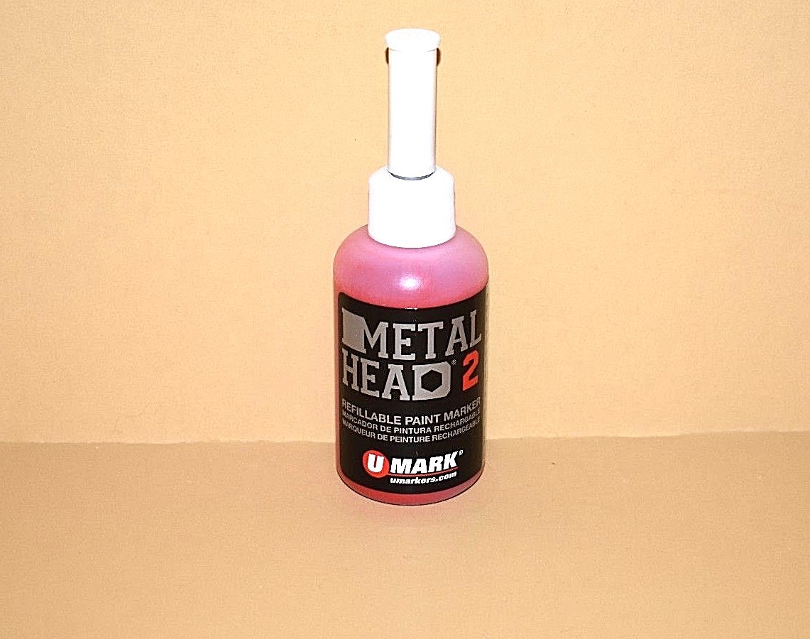 12 Metal Head2 Paint Markers 2 Oz Red Auto Salvage Industrial Junk Yard Crafts