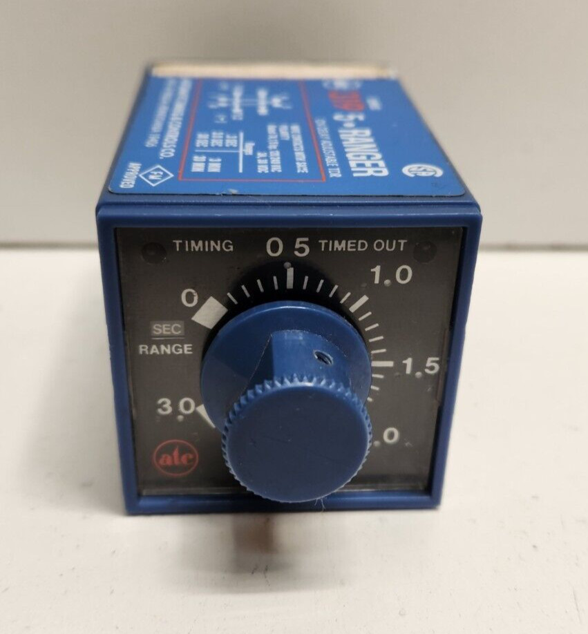 GUARANTEED! ATC 120V .3 SEC TO 30 MIN ELECTRONIC TIMER 319D-016-Q-1C