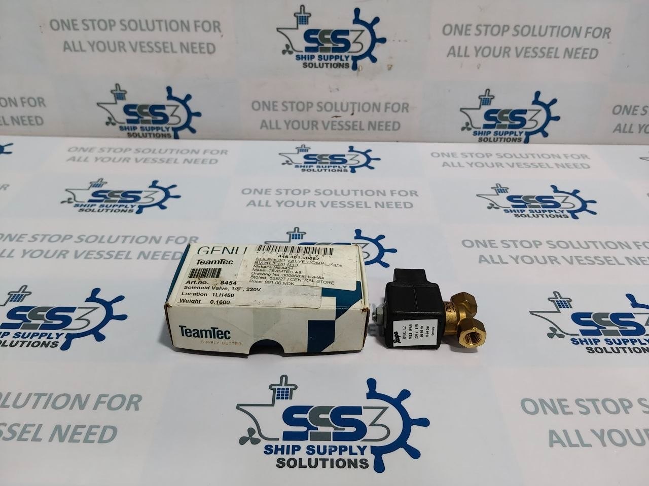 TeamTec 8454 Solenoid Valve 1/8″ 220V Rapa BV01 L2 M13 IP54