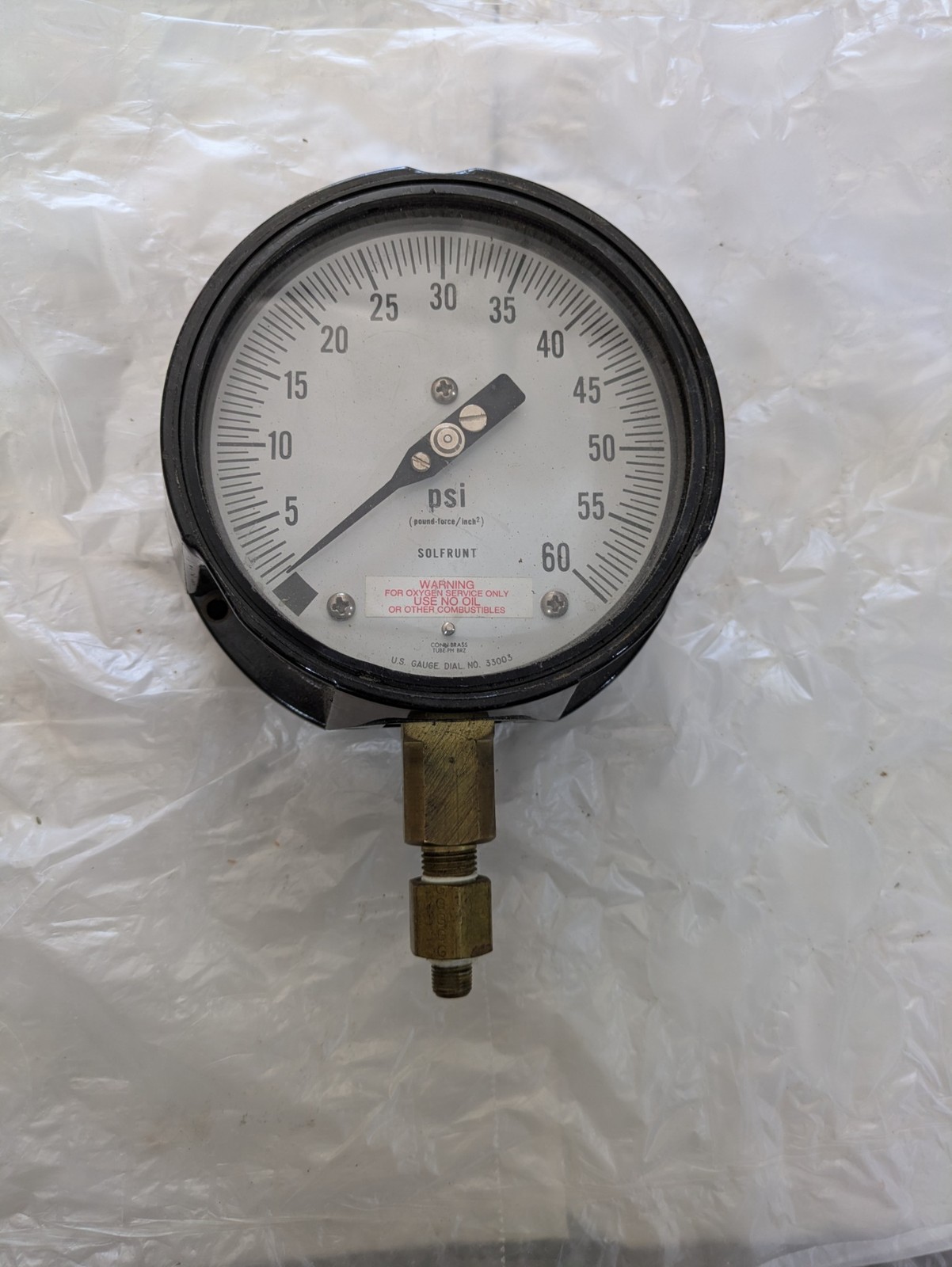 US GAUGE 33003 SOLFRUNT P-10 0-60 PSI