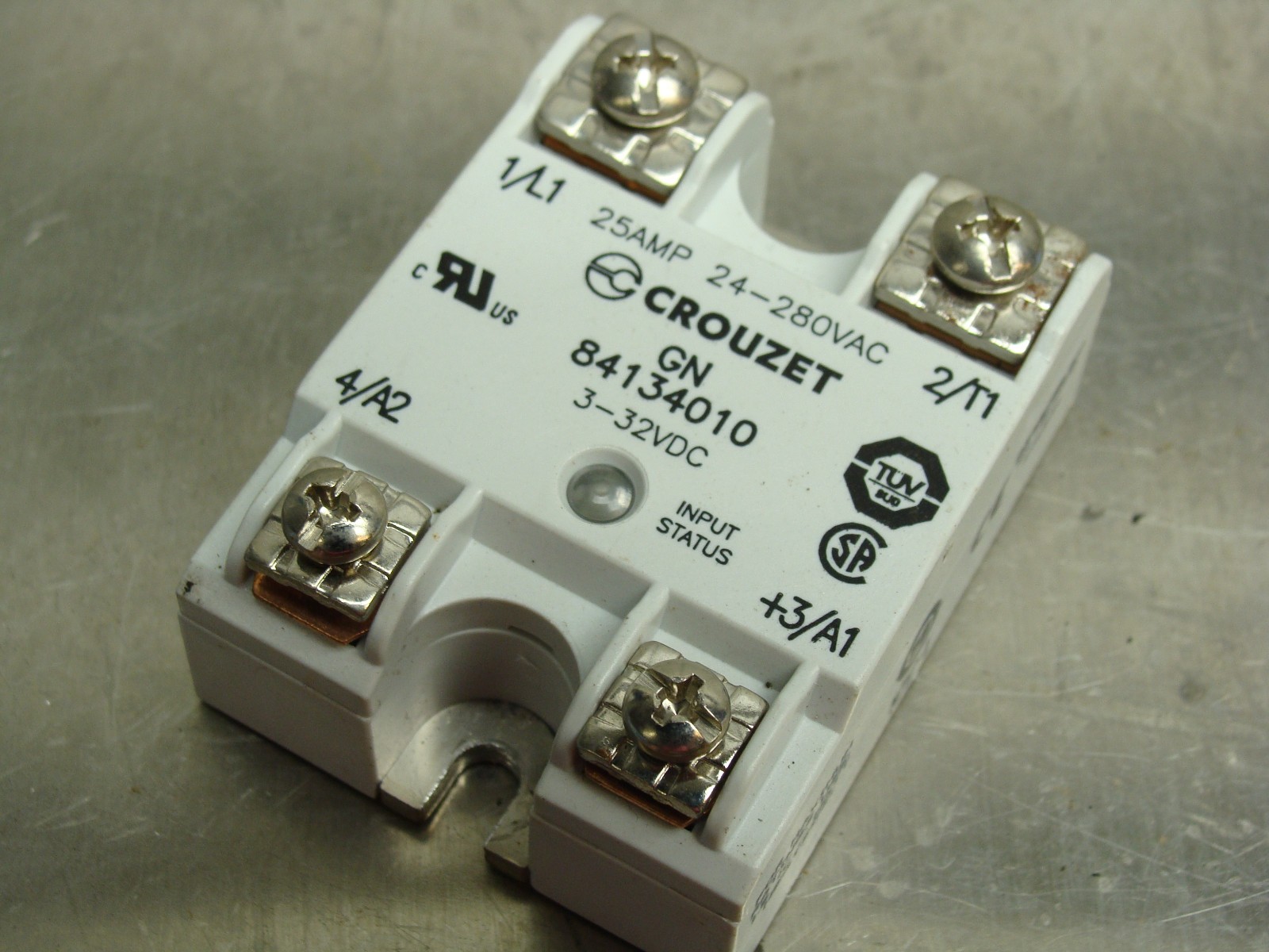 LOT OF 2 CROUZET SOLID STATE RELAYS GN 84134010 25A 24-280VAC 3-32VDC
