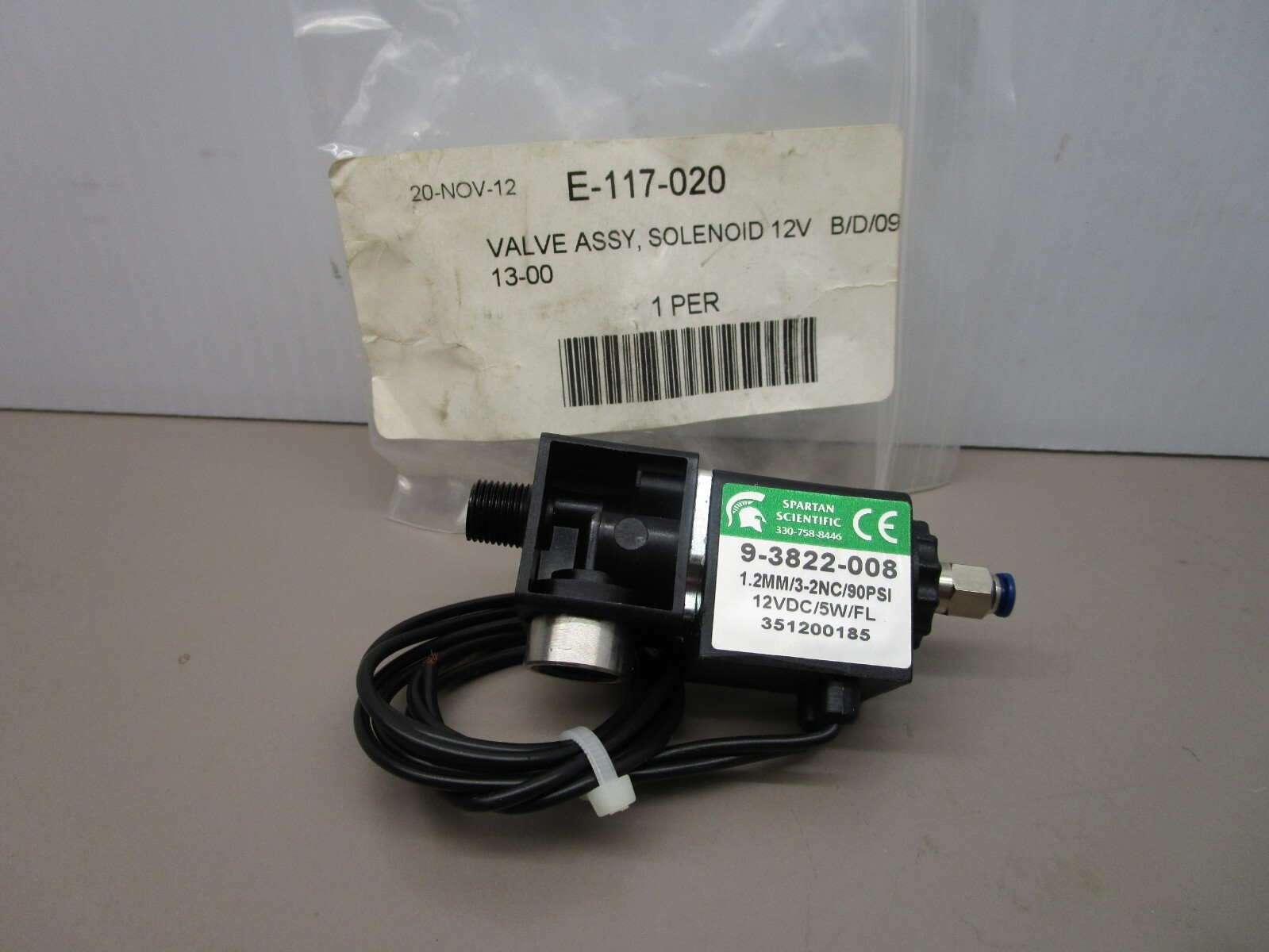 New Flyer 6319214 Intermittent Wiper Solenoid Spartan 9-3822-008 12v 90psi