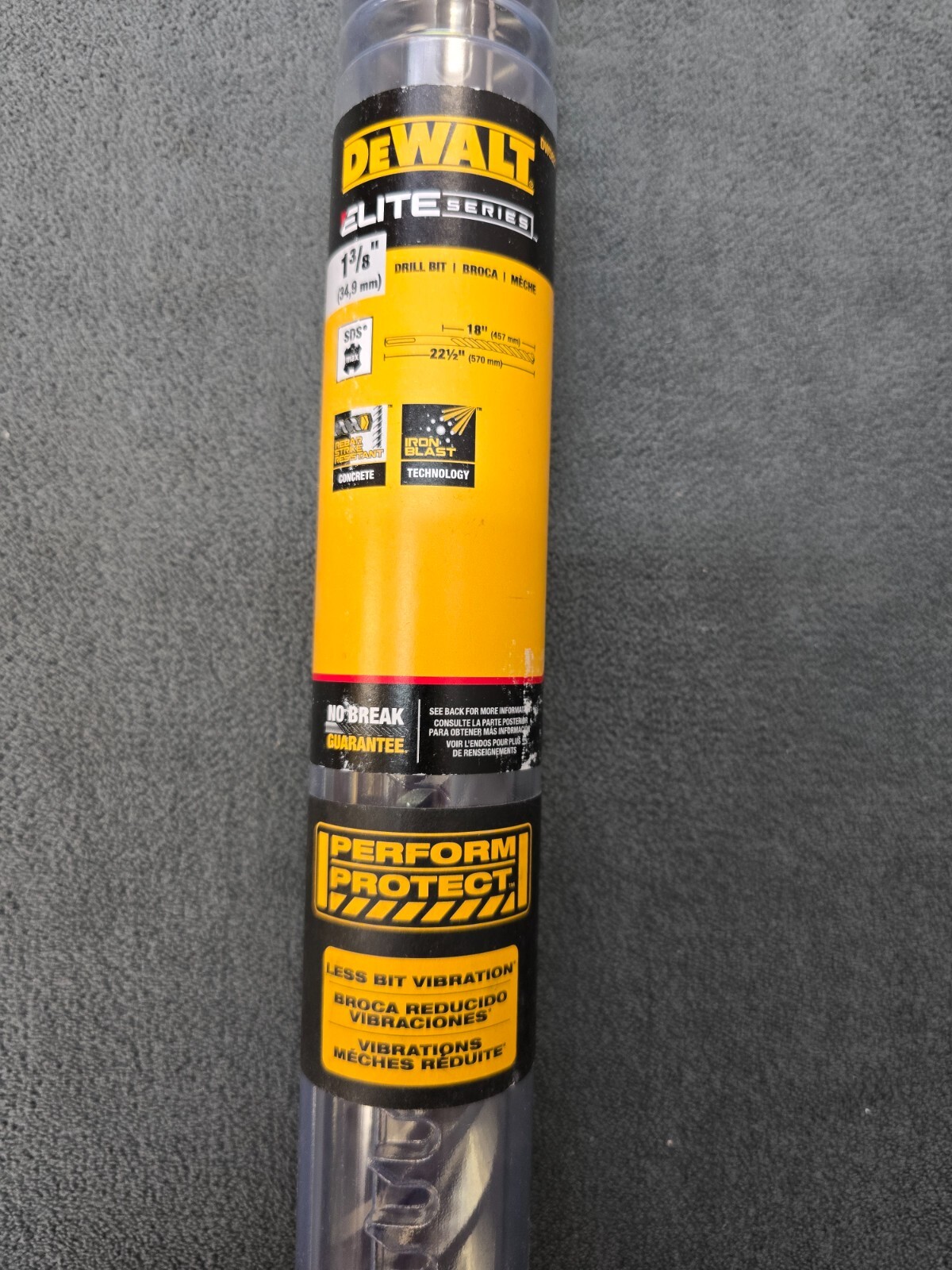 Dewalt DW5827 1-3/8″ x 18″ x 22-1/2″ 4-Cutter SDS Max Rotary Hammer Bit