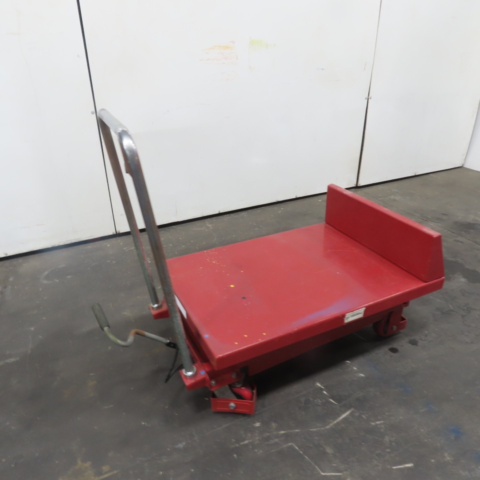 Uline 32″ x 24″ Manual Foot Pump Tilting Lift Table 660LBS Capacity