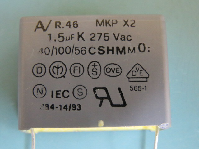 Arcotronics R466155K275BRL Qty of 20 per Lot Radial lead 1.5uF 275 Vac