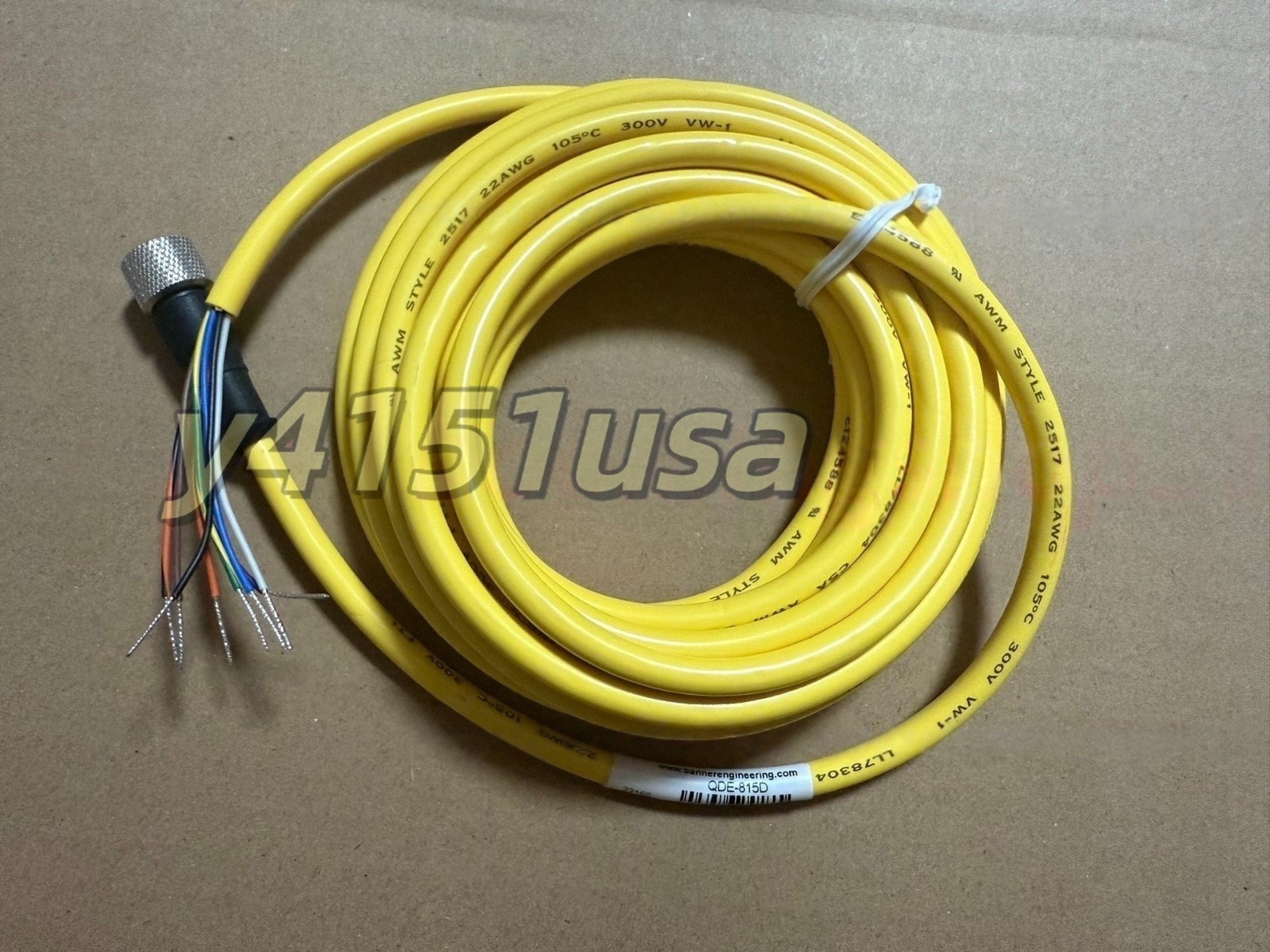 1PC NEW Banner QDE-815D EZ-Screen Light Curtain Cable FREE SHIPPING