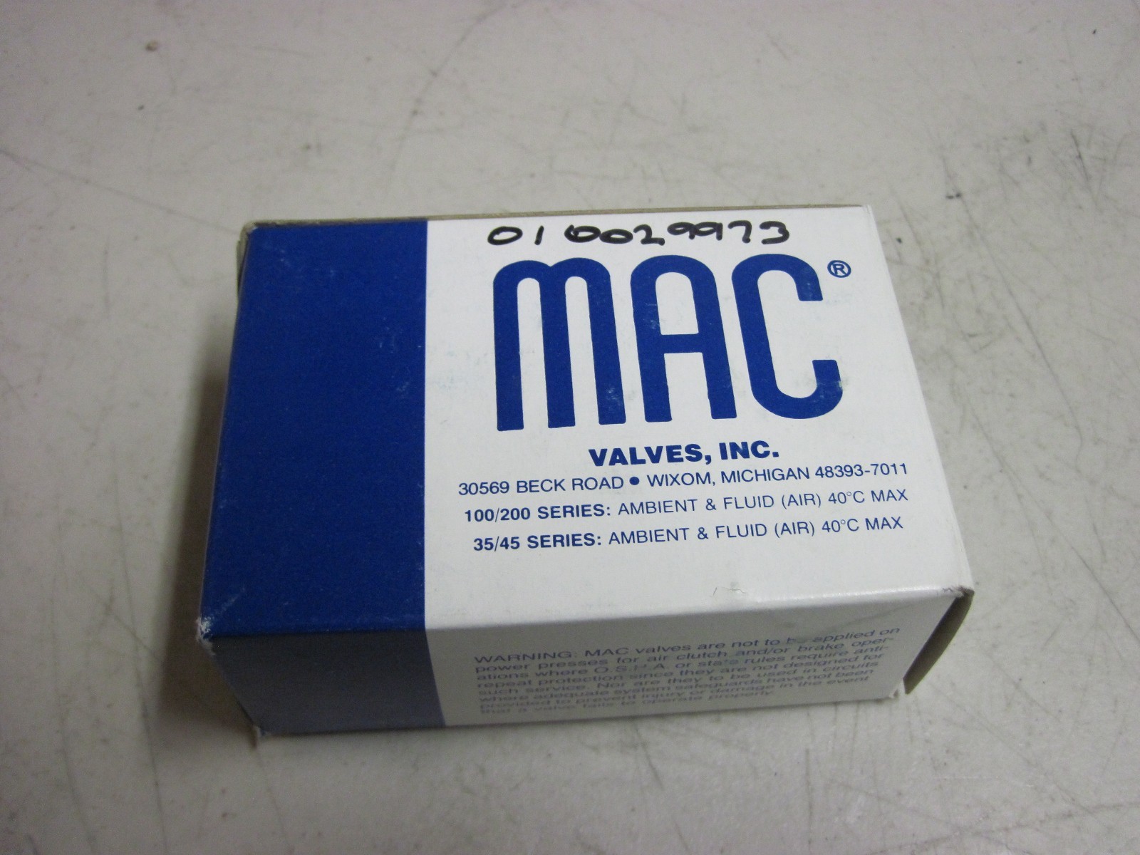 100% WARRANTY (NEW) MAC 613B-11-611BA Valve