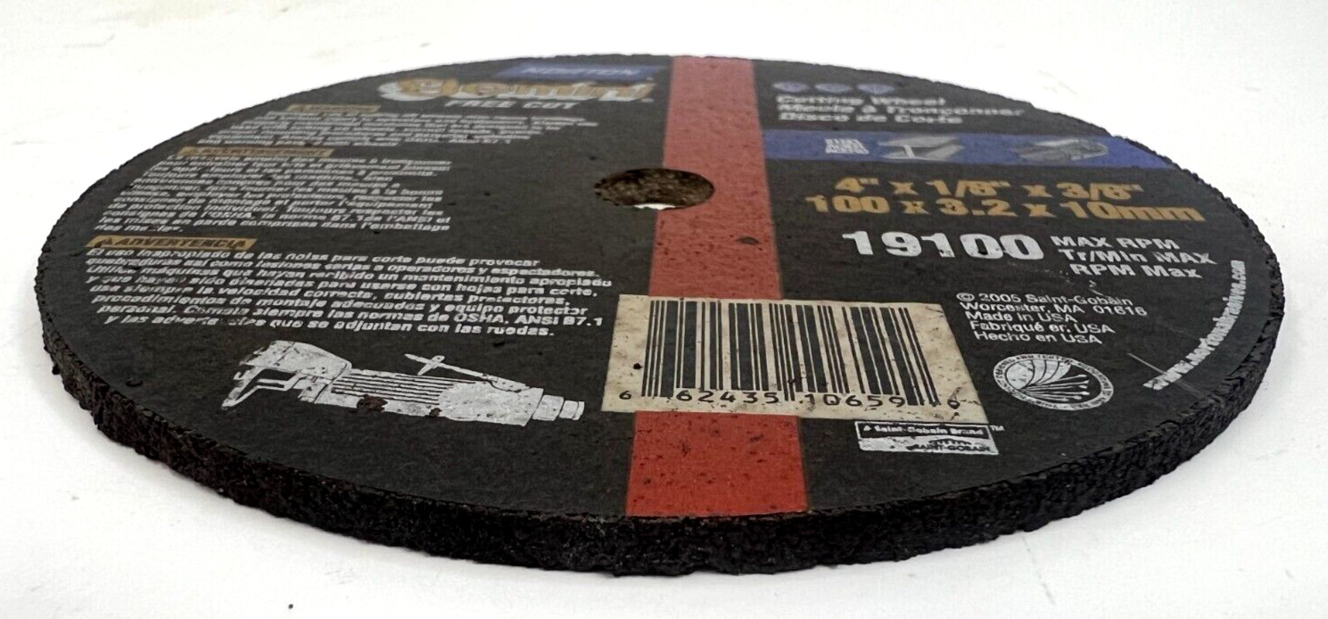 GEMINI CUT-OFF WHEEL 4″ X 1/8″ X 3/8″ *** LOT OF 12 ***