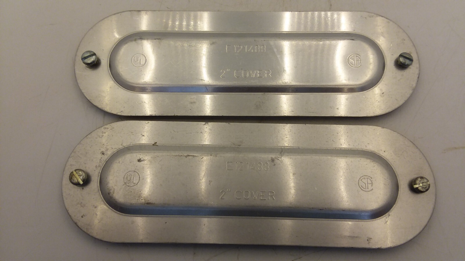 HALEX E121488 HALEX CONDUIT COVER 2 INCH ALUMINUM LOT OF 2 NNB