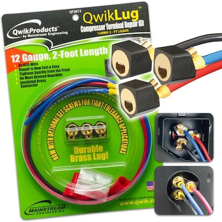 Qwik Products QT2812 Compressor Terminal Repair Kit 12 AWG 2 Feet Replacement QT