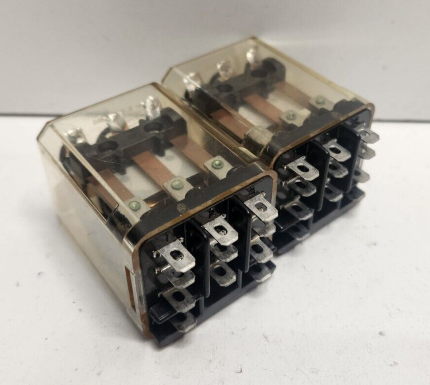 LOT OF 2 GUARANTEED! POTTER & BRUMFIELD 3PDT 120V COIL RELAYS KUP-14A35-120