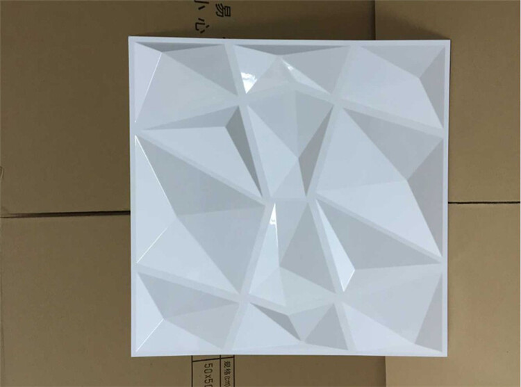 3D 12Pcs Wall Panels PVC Geometric Brick Art Design DIY 11.8″x11.8″ Wallpaper