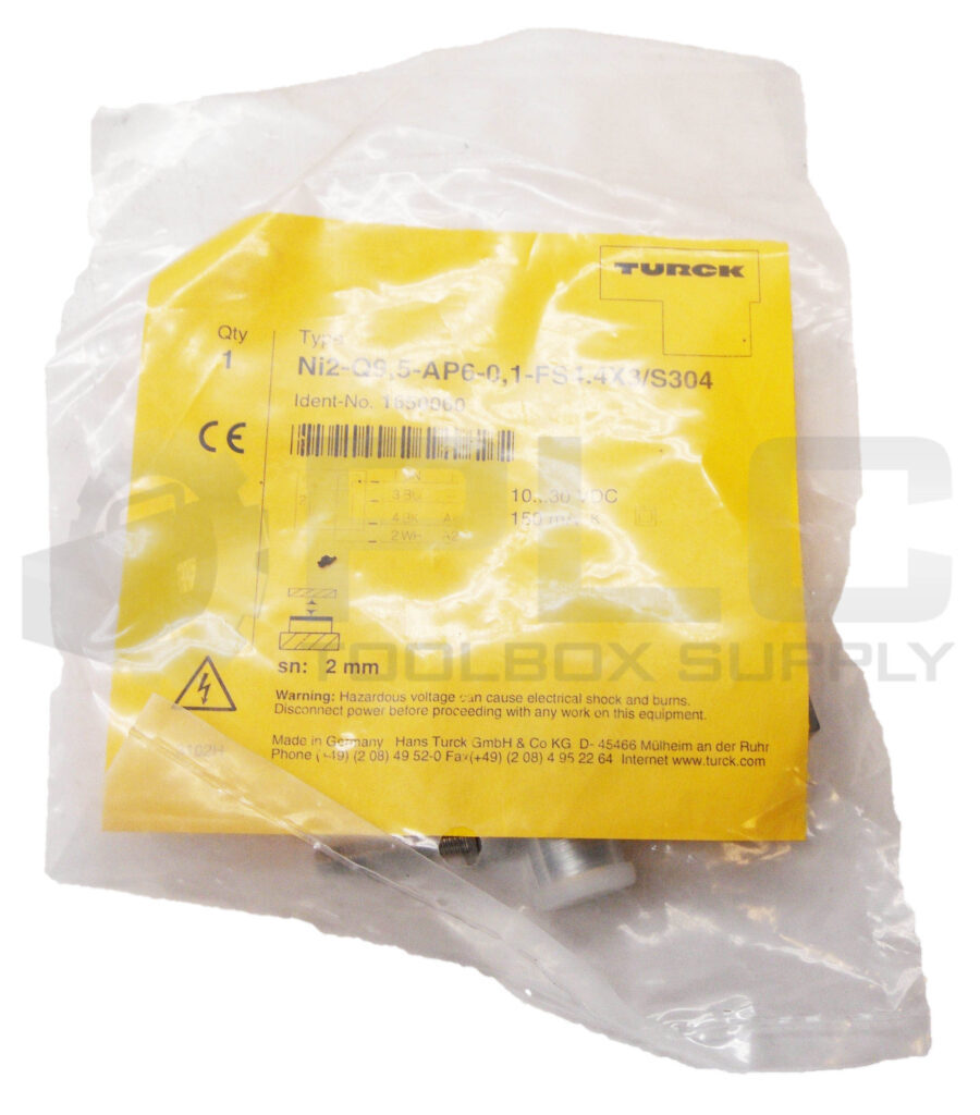 SEALED NEW TURCK NI2-Q9.5-AP6-0.1-FS4.4X3/S304 POSITION SENSOR 10-30VDC 1650060