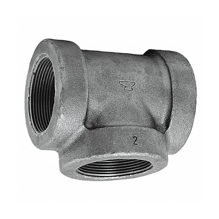 Anvil Reducing Tee 1-1/4×1-1/4×1/2 In FNPT Cast Iron Black 125 lb