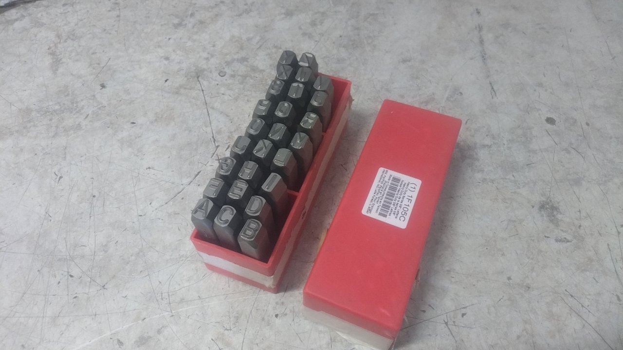 Brand Name 1F105 3-1/8 In Shank L A thru Z Heavy Duty Letter Set
