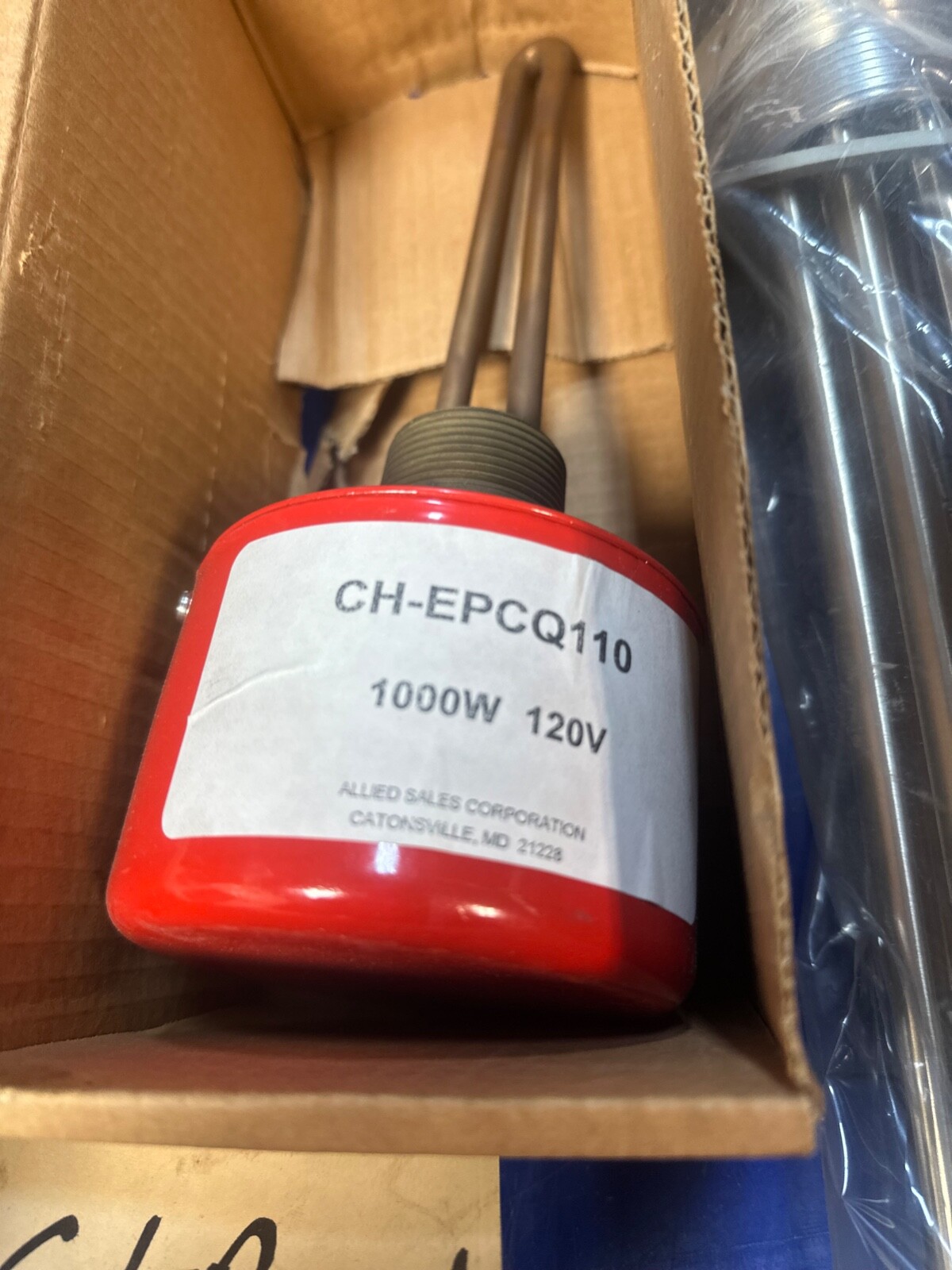 Chromalox CH-EPCQ110, 120V, 1000W, Heater Element, New, Shipped Priority