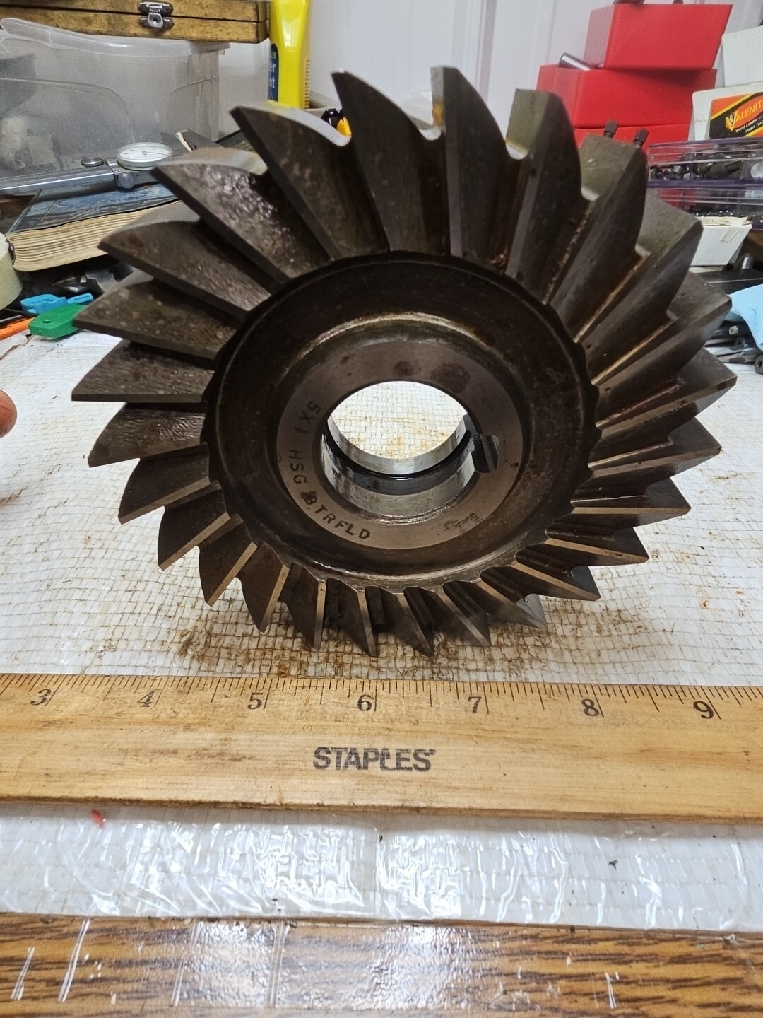 BUTTERFIELD 5″ X 1″ X 1 1/4″ SIDE MILLING CUTTER STRAIGHT TOOTH HSG LOOKS NEW