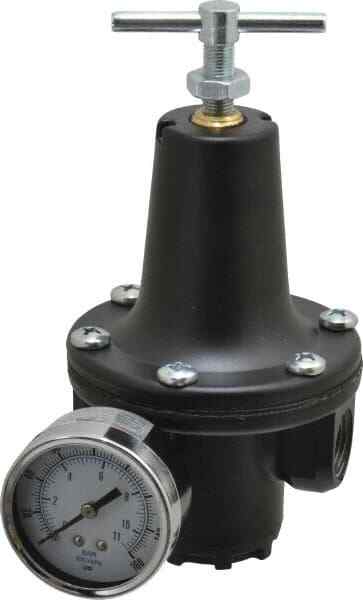Parker 1/2 NPT Port, 300 CFM, Zinc Heavy-Duty T-Handle Regulator 2 to 125 psi…