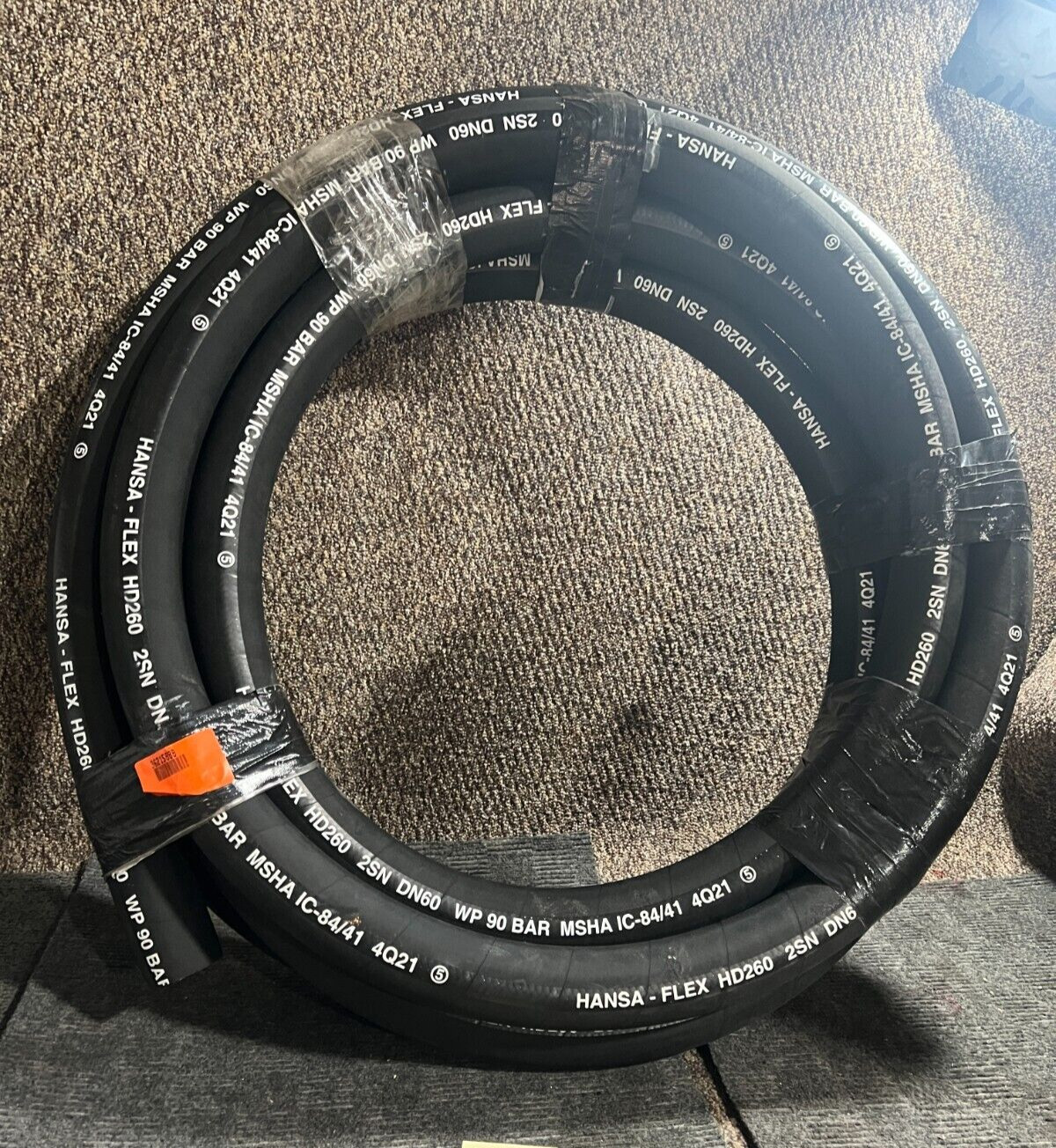 HANSA-FLEX Braided Hose 25FT HD260 2SN DN60 WP 90 BAR MSHA IC-84/41