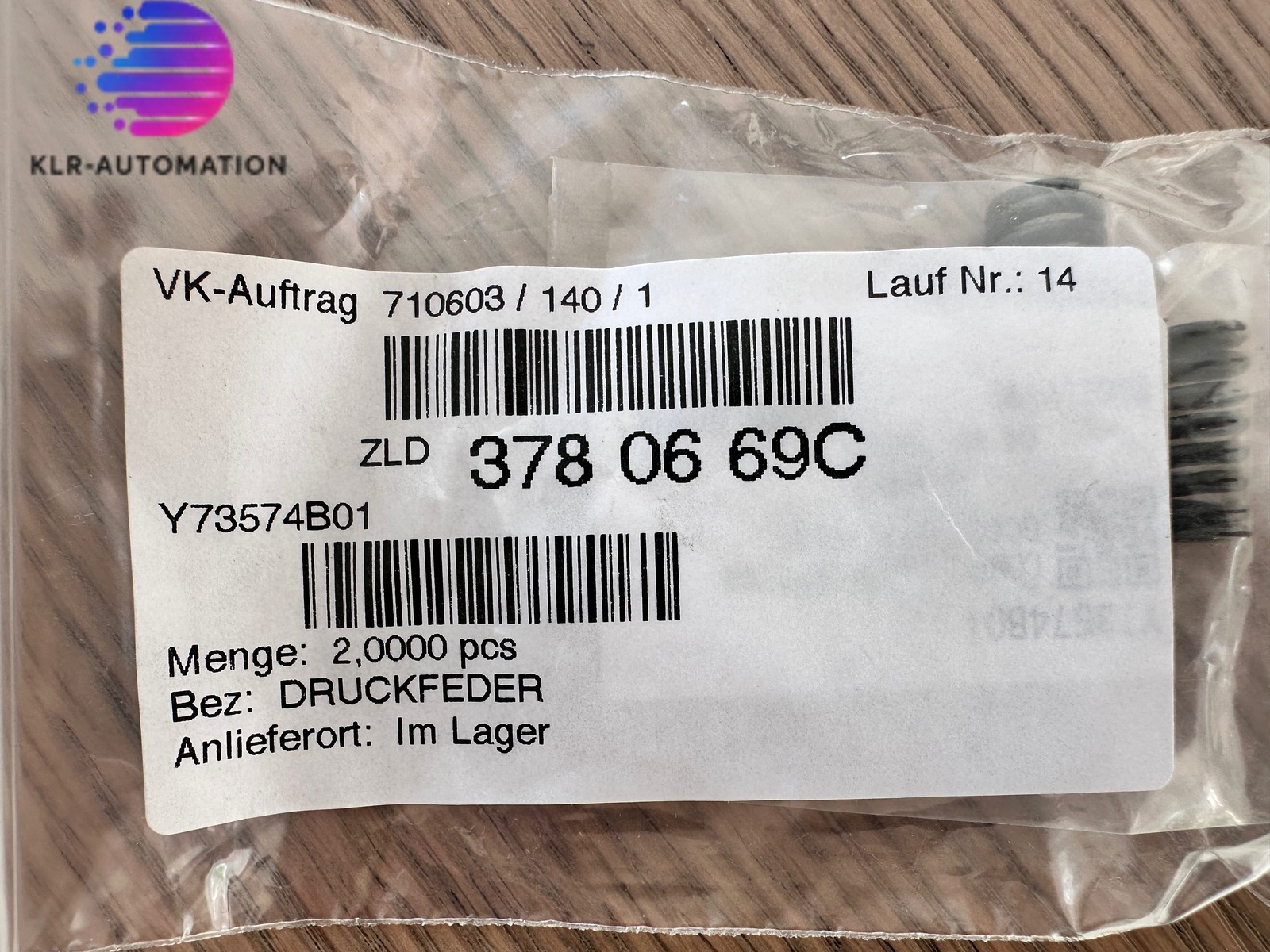 DMG MORI ZLD 378 06 69C Compression Spring 2 Pc