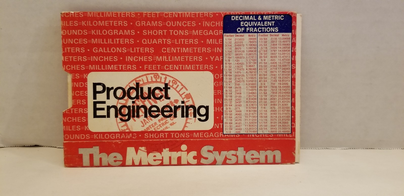 Universal Reference Calculator -Metric/English-Engineering Slide Chart