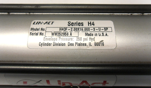LIN-ACT H40F-2.00X16.000-3-U-SP ENVELOPE PRESSURE CYLINDER