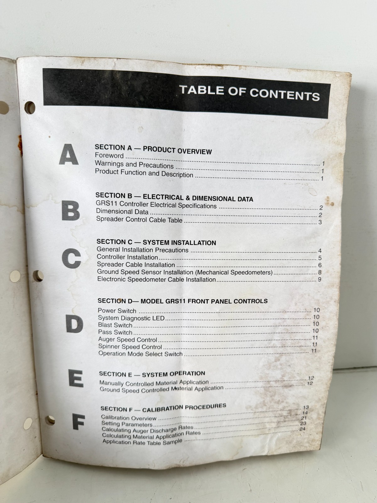 Gresen GRS11 Spreader Control SYSTEM INSTALLATION & Calibration Manual (31)