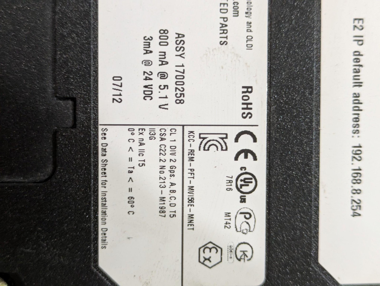 Prosoft MVI56E-FLN FA Control Network Communication Module 24VDC PLC Industrial