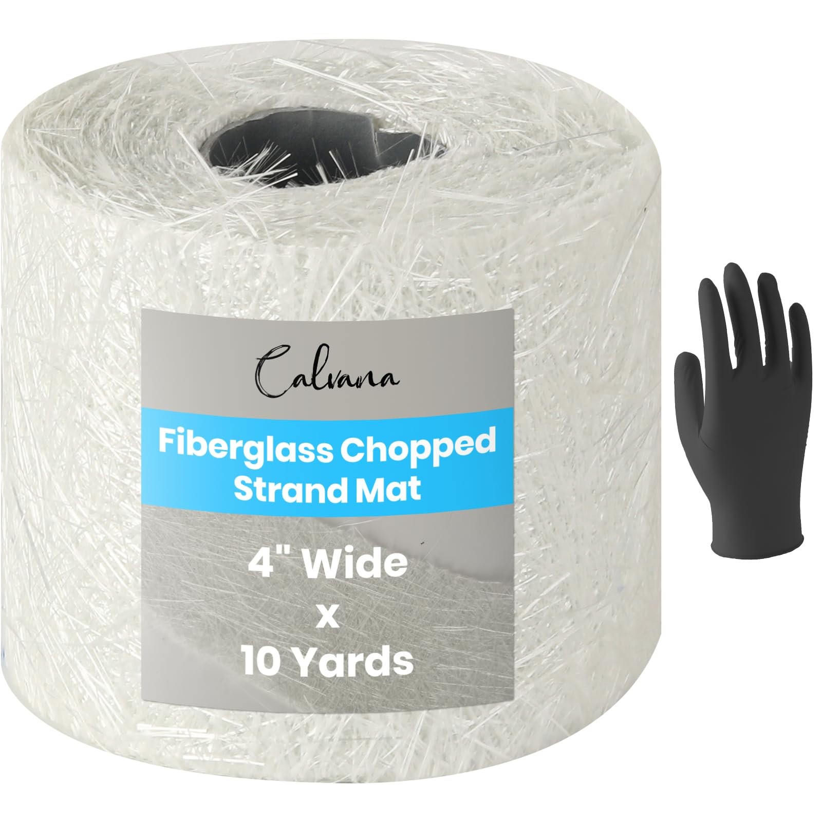 Fiberglass Chopped Strand Mat, 4“ Wide *10 Yards, 1.5 oz, Includes One Pair o…