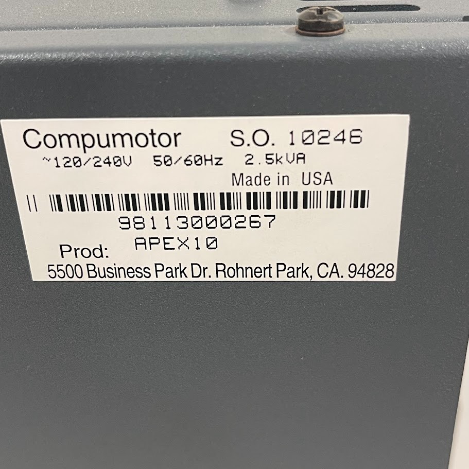 PARKER 87-016728-01A APEX SERIES DRIVE COMPUMOTOR 120-240V 50/60HZ APEX10/6151