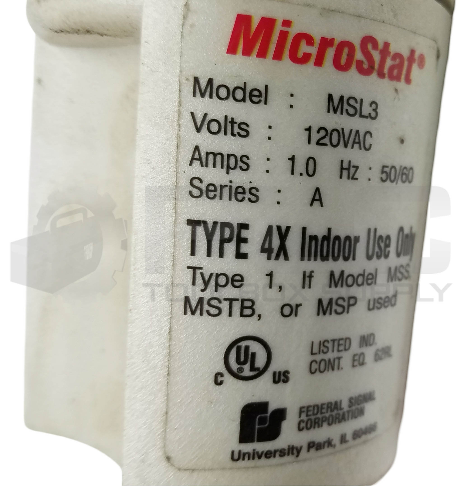 FEDERAL SIGNAL MICROSTAT MSL3 TOWER LIGHT 120VAC