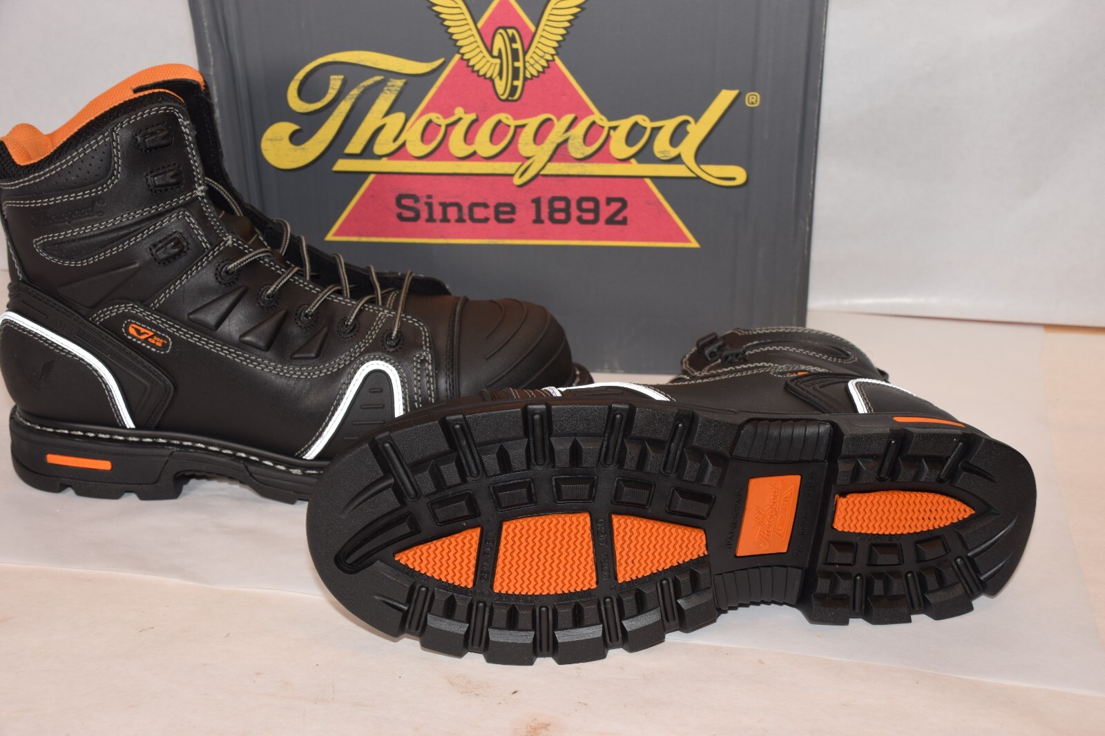 THOROGOOD 804-6444 Men 14 M 6″ Lace-To-Toe Composite Safety Toe Gen-Flex2, Black