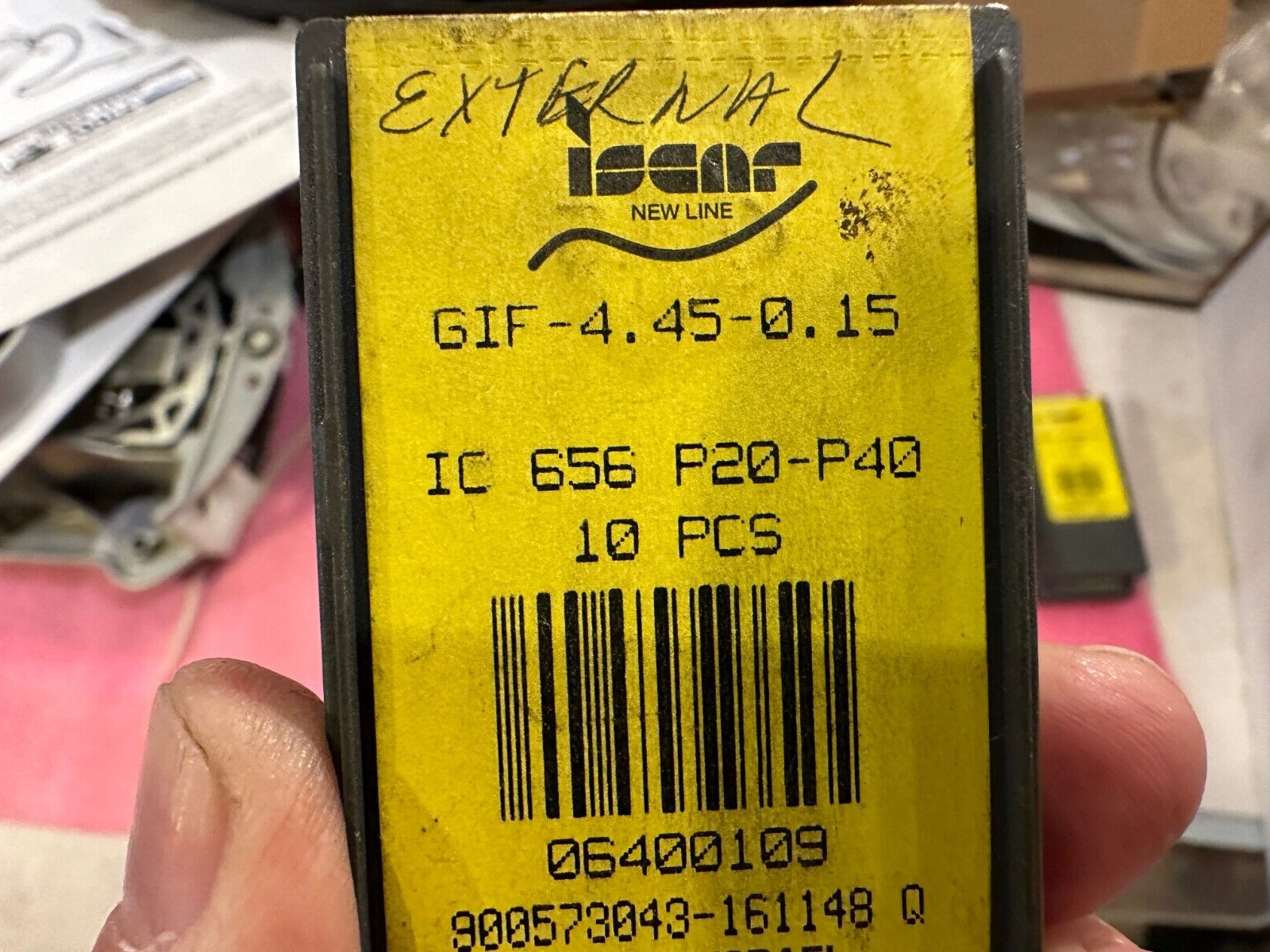 Iscar Double-Ended Grooving Inserts IC656 P20-P40 P/N GIF 4.45-0.15 (Lot of 8)