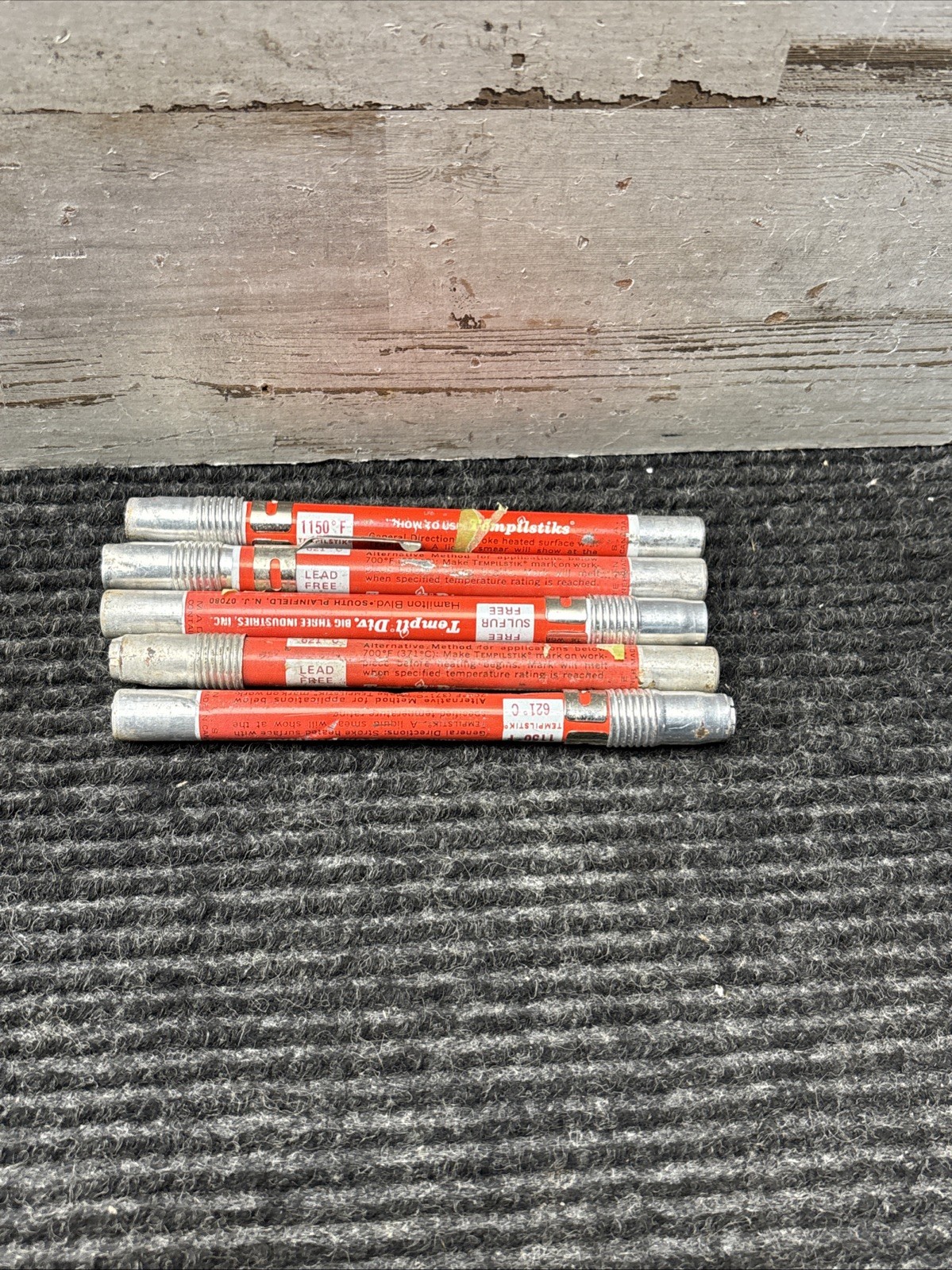 LOT OF 5 TEMPILSTIK 1150 DEG F 621 DEG C TEMPERATURE INDICATOR