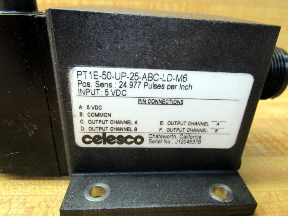 Celesco PT1E-50-UP-25-ABC-LD-M6 Incremental Encoder PT1E50UP25ABCLSM6