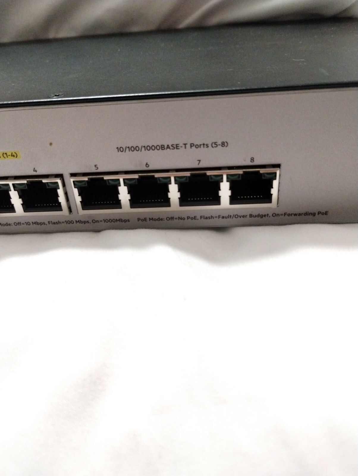 Hewlett Packard Switch OfficeConnect 1920S 8G PPoE+ 65W JL383A Untested