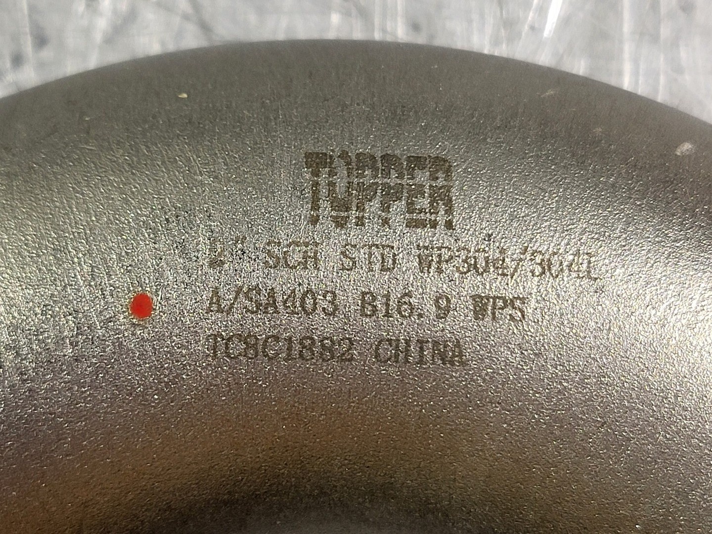 SURPLUS NEW TOPPER 2″ 90 Deg Buttweld Elbow SCH STD WP304/304L A/SA403 B16.9