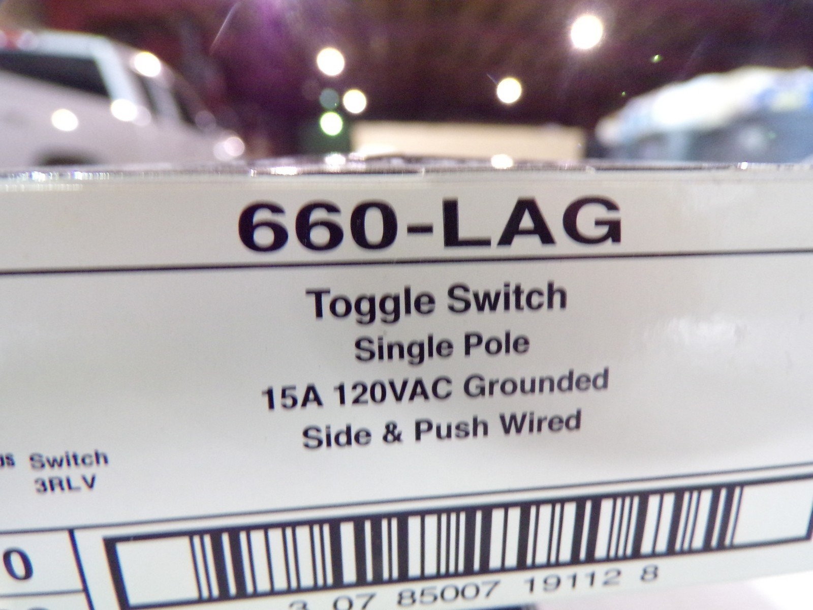 NEW Pass & Seymour 660-LAG Single Pole Toggle Switch 15A 120VAC, Box of 10