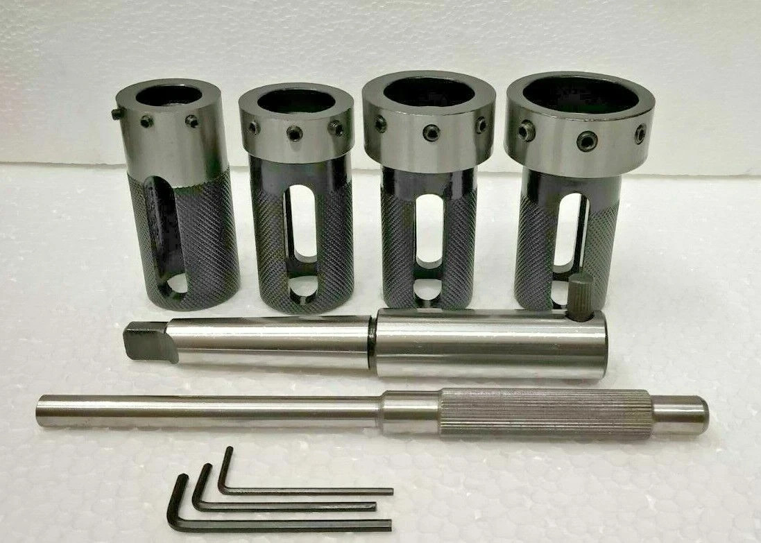 Lathe Tailstock Die Holder Set Of 4 Floating Type MT2 SHANK Holds Metric Die @