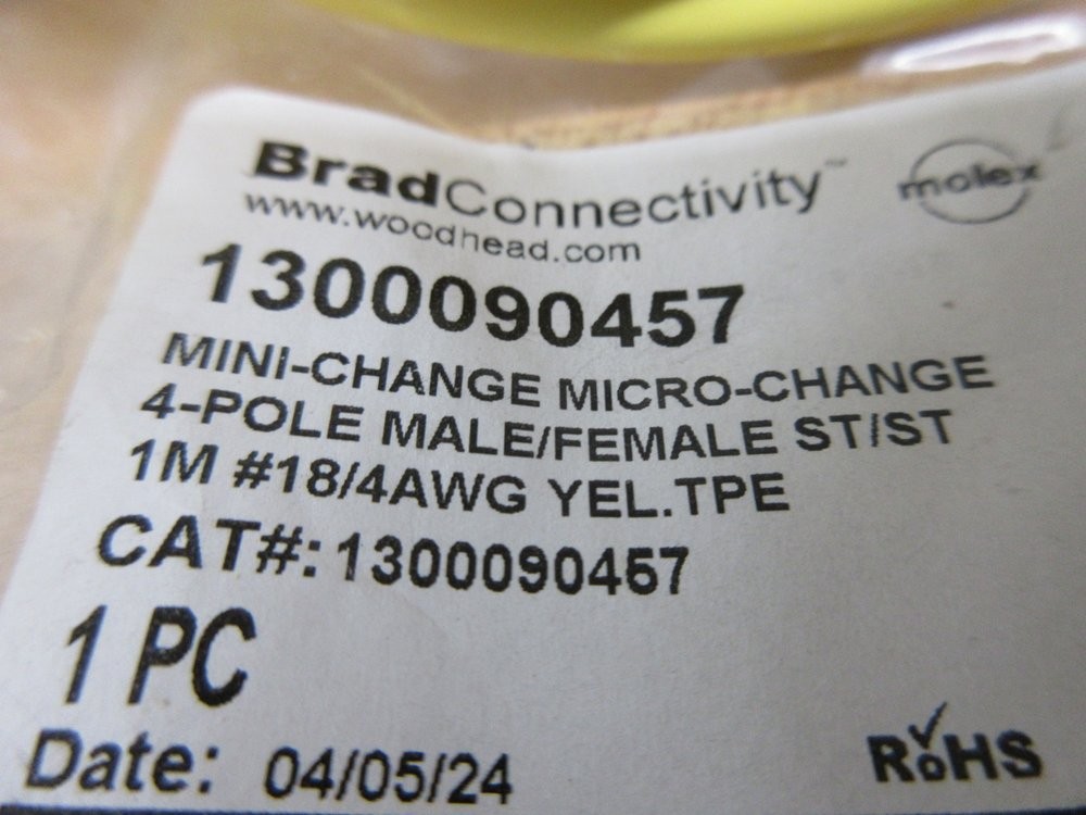 Molex Woodhead 1300090457 Brad Connectivity Cordset