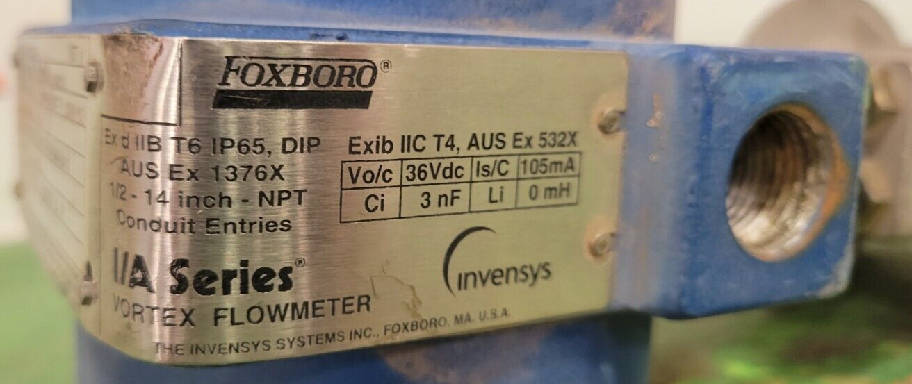 ⚡FOXBORO I/A SERIES, 83 VORTEX 1″ FLOWMETER PESSCO IS OFFERING 1 G100623-1 🗽